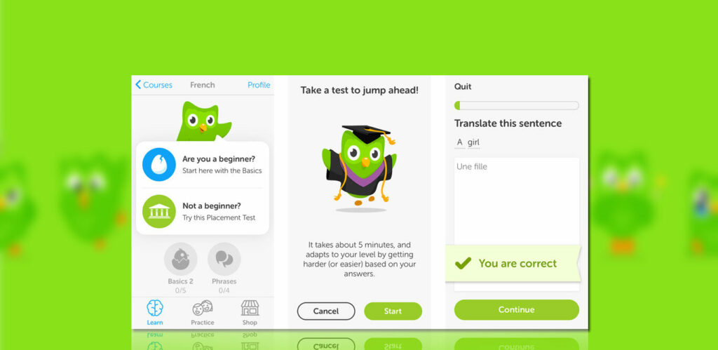 tampilan Duolingo Mod Apk