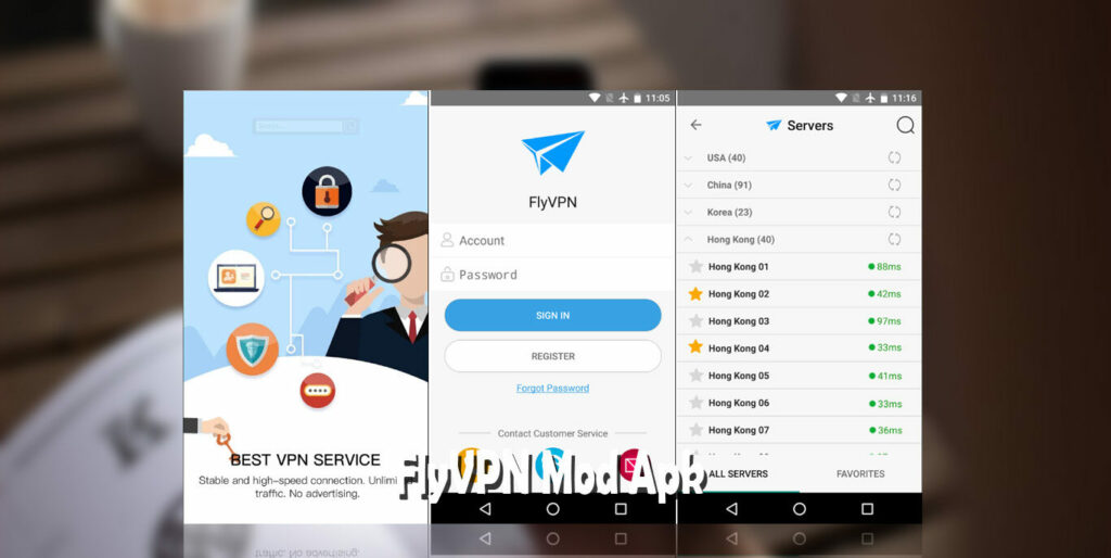 tampilan FlyVPN Mod Apk