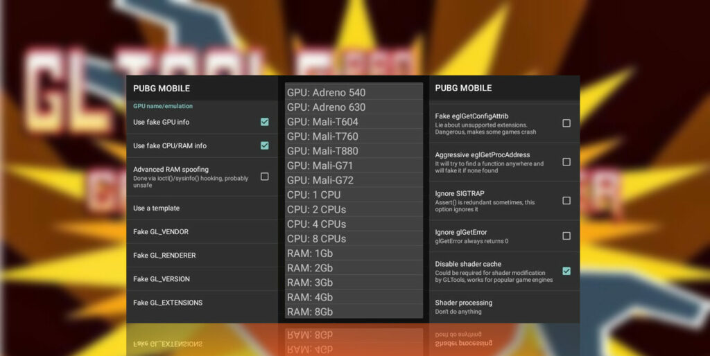 tampilan GLTools Pro Mod Apk