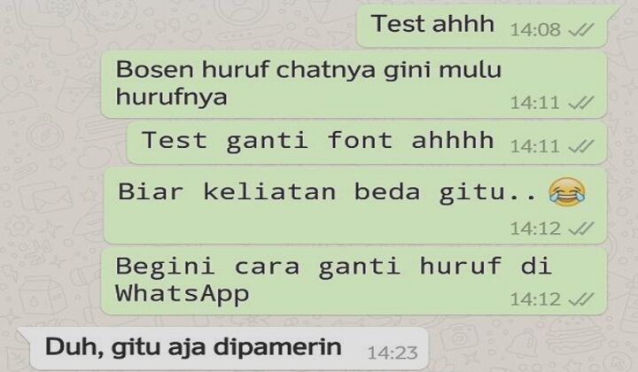 Cara Mengubah Font WhatsApp Menggunakan Aplikasi & Tanpa Aplikasi