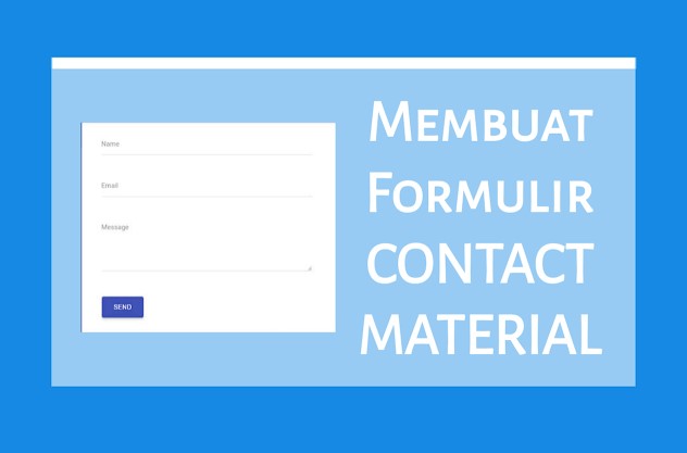 Cara Membuat Formulir Contact Material Design di Blogger