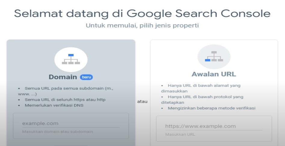 Tambahkan Properti Google Search Console